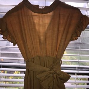 Ruffled yellow dress